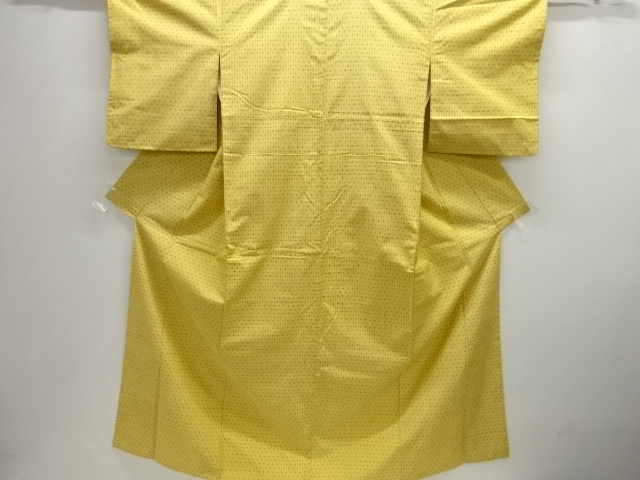 縞に絣柄織出し手織り紬着物